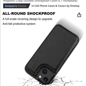 iPhone 13 Wallet Case Leather Shockproof